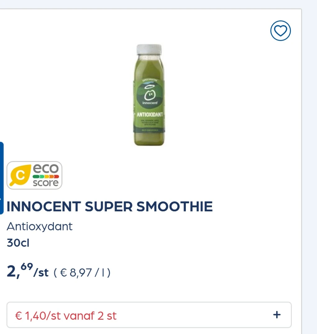 Collect&go INNOCENT SUPER SMOOTHIE Antioxydant 30cl