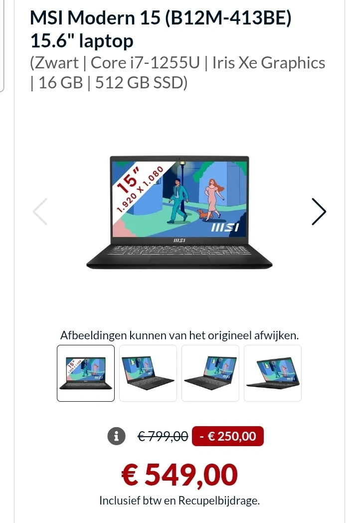 MSI Modern 15 (B12M-413BE)