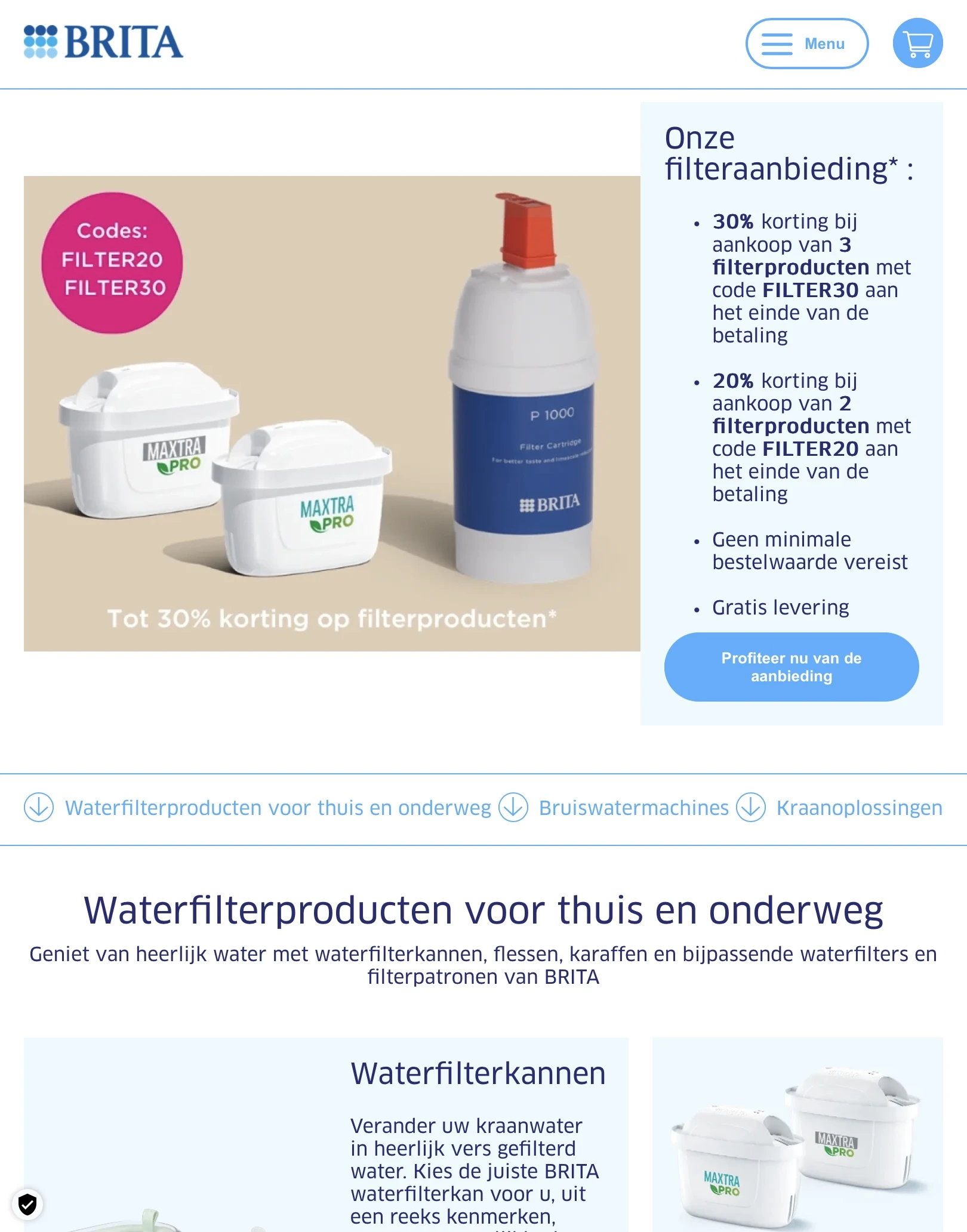 Brita filterproducten