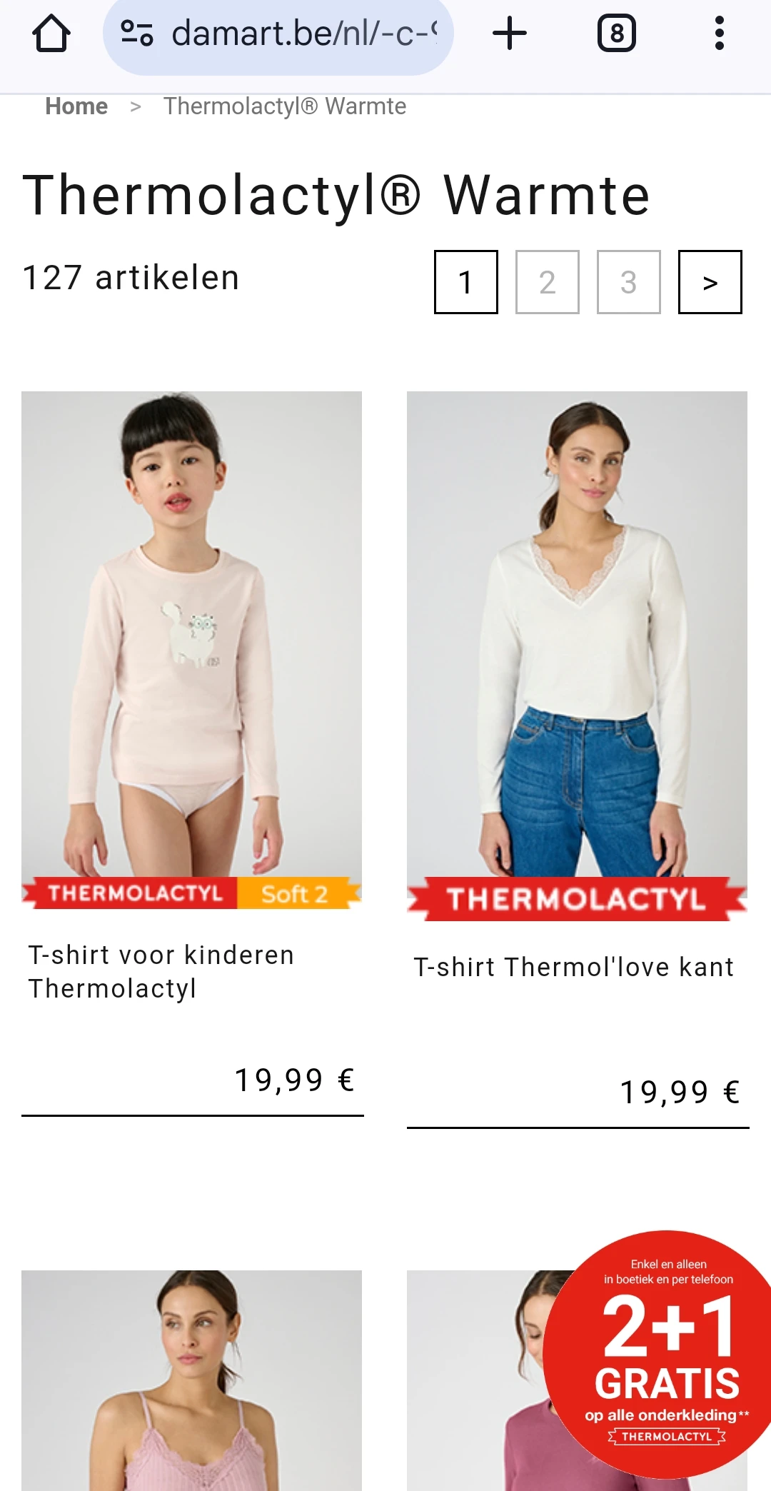 Thermo kleding Damart 2 + 1
