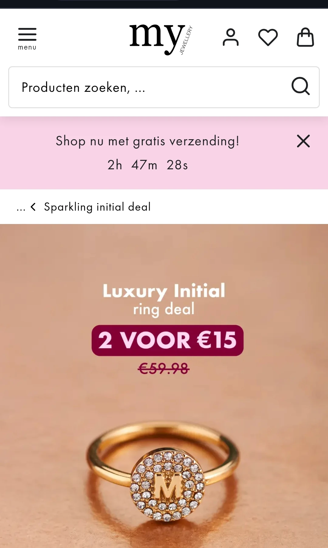 My-jewellery 2 ringen voor €15