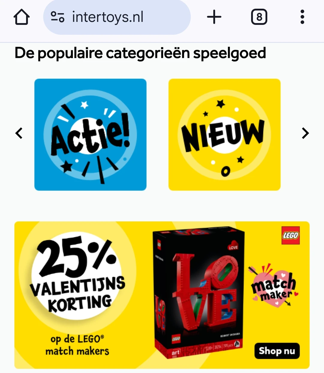Intertoys ValentijnsLEGO tot -25% 😍
