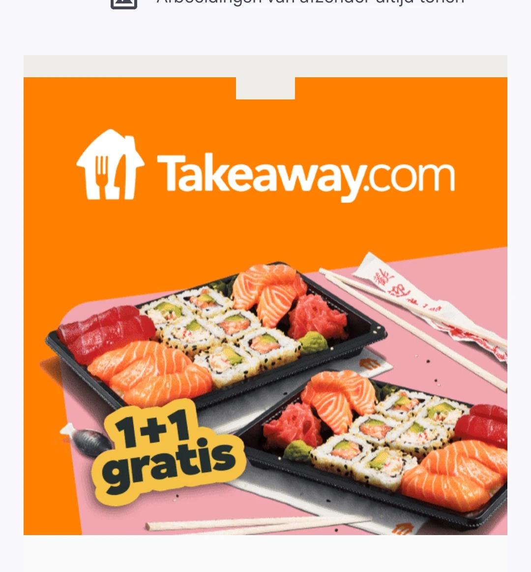 Vrijdagdeal take Away 1 + 1
