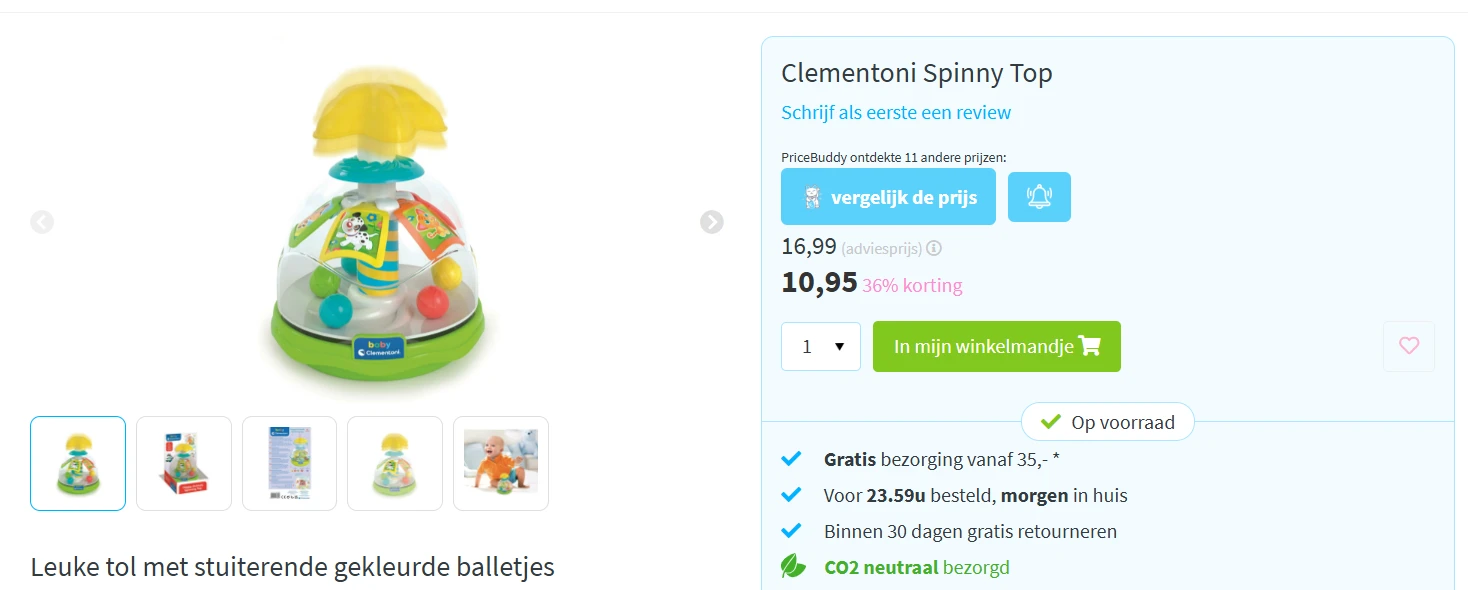 -36% Vrolijke tol van Clementoni 👶