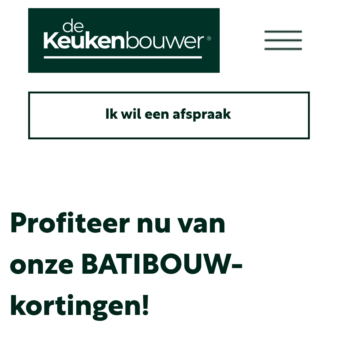 Keukenbouwer batibouw-kortingen