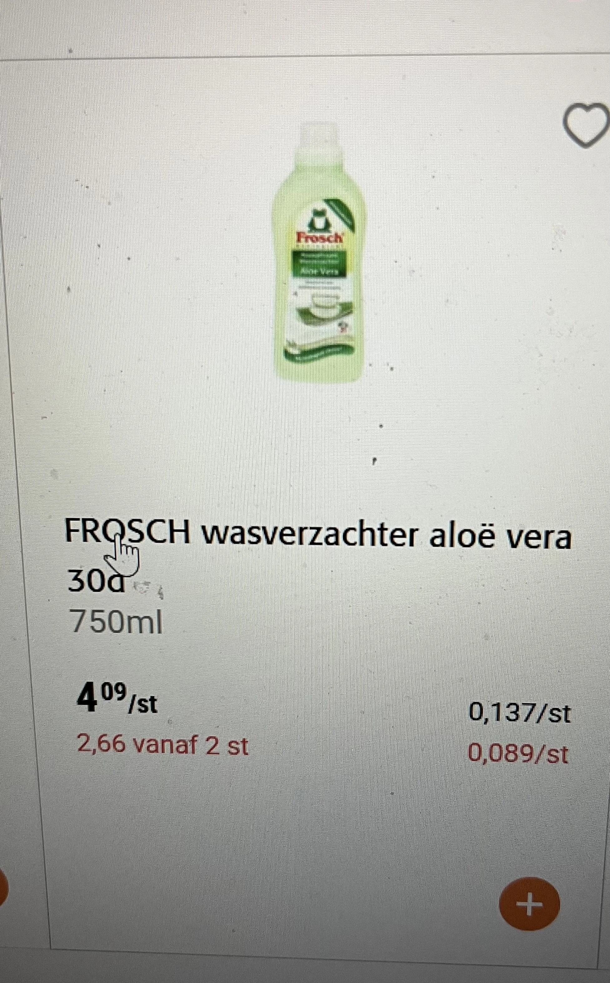 Frosch wasverzachter aloe vera 30 d