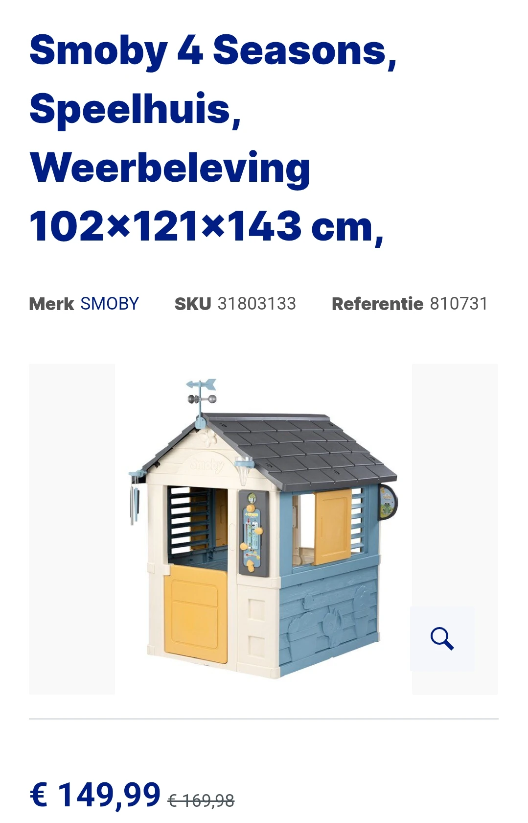 Smoby 4 Seasons Speelhuis suprabazar