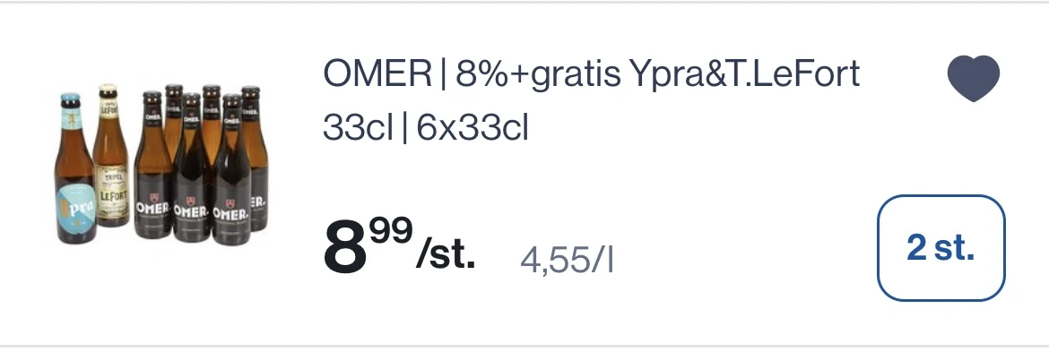 Omer + gratis flesje ypra & tripel le fort 33 cl