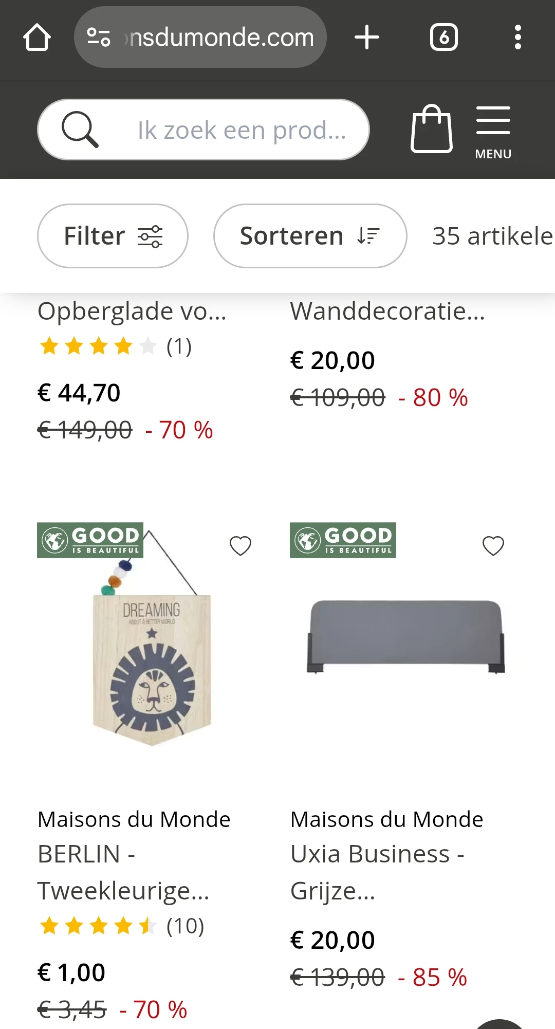 Maison du monde outlet 80%
