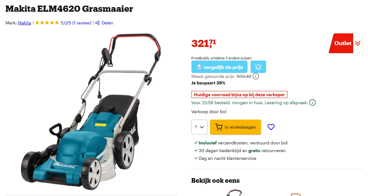 Makita ELM4620 Grasmaaier