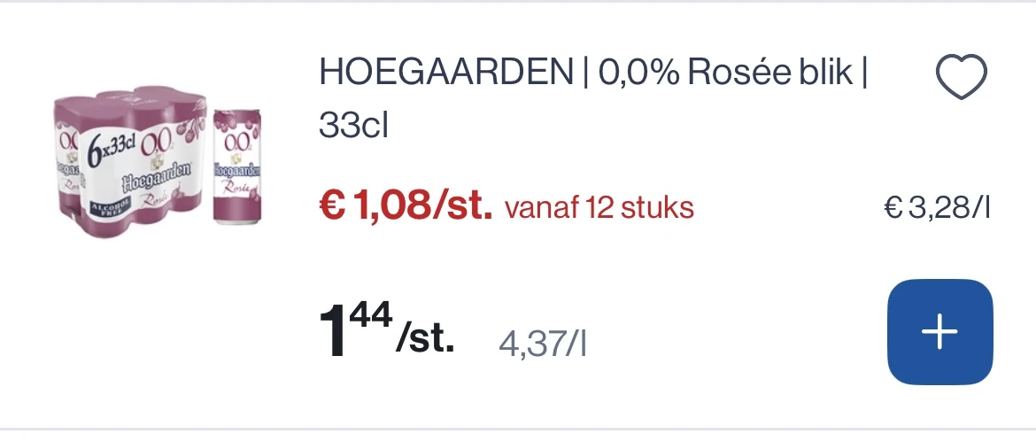 Hoegaarden 0,0% blik 33 cl