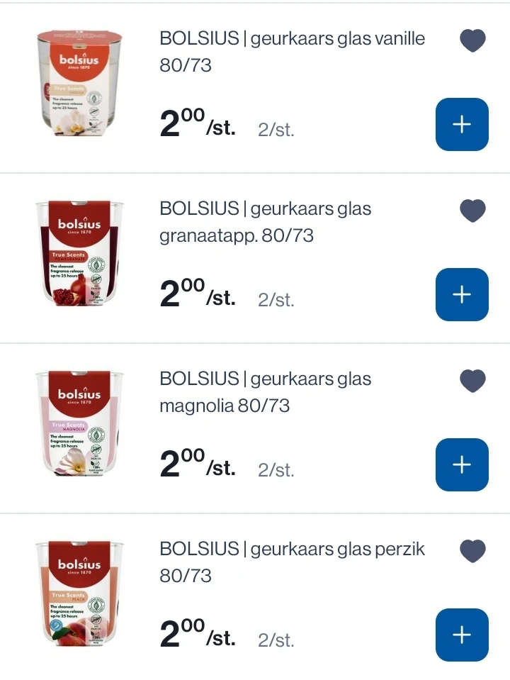 Bolsius True Scents geurkaars