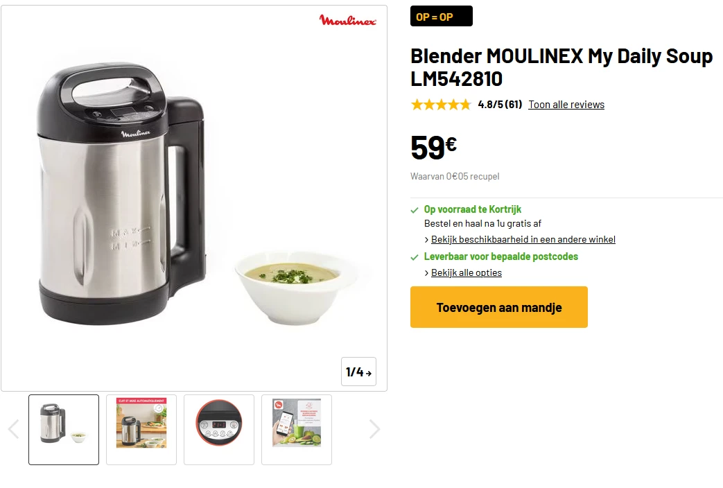 Blender MOULINEX My Daily Soup LM542810
