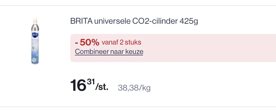 Brita universele CO2 - cilinder