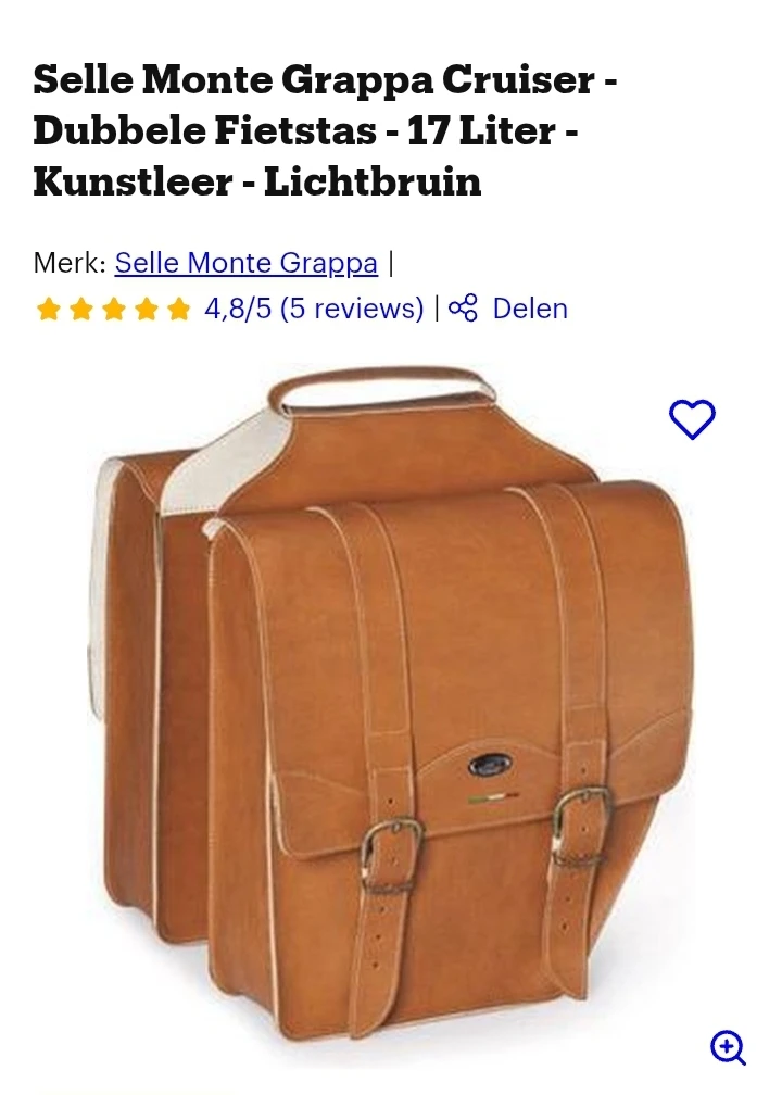Selle Monte Grappa Cruiser Dubbele Fietstas 17 Liter