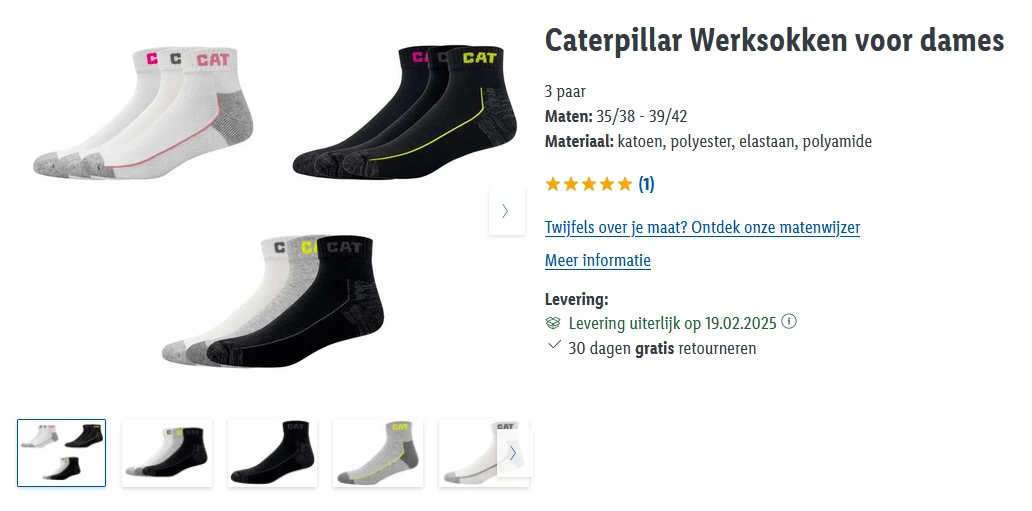 Caterpillar Werksokken voor dames