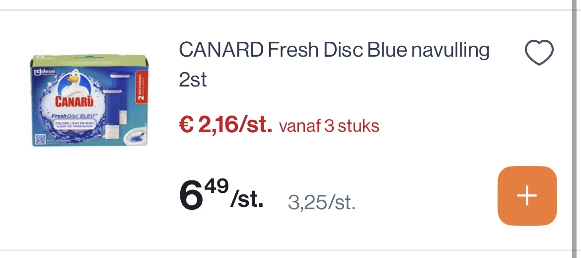 Canard fresh disc blue navulling 2 st
