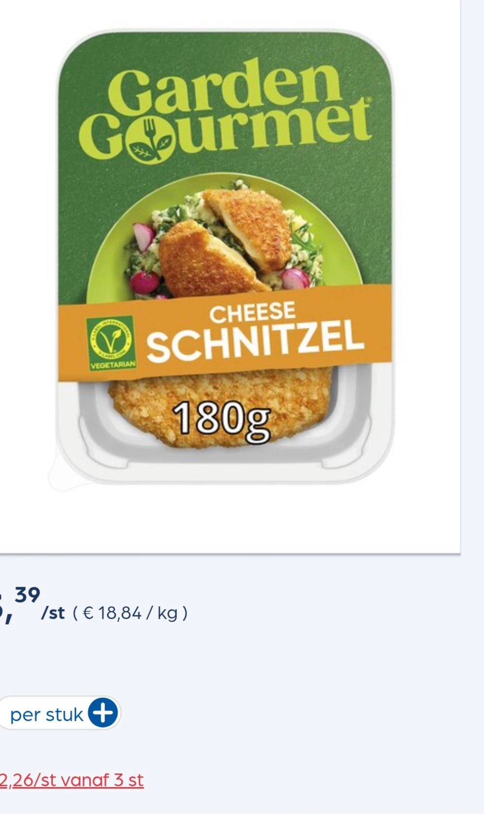 Collect&go GARDEN GOURMET kaas schnitzel 180g