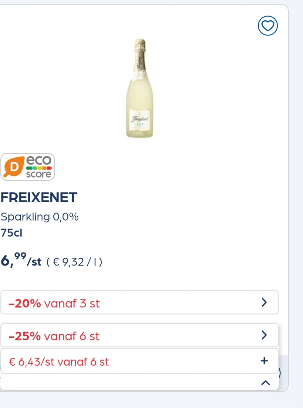 Collect&go FREIXENET Sparkling 0,0% 75cl