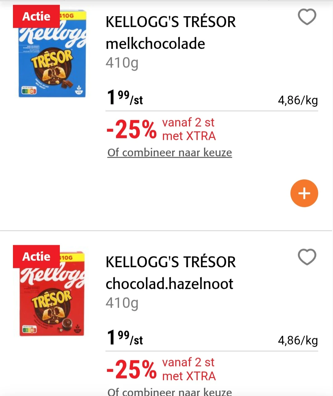 Colruyt Kellogg's trésor 410g