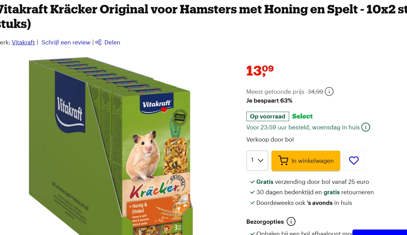 vitakraft koopjes bij bol