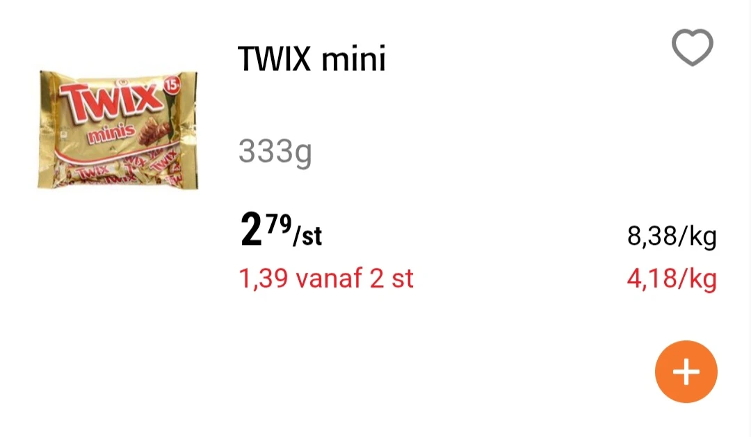 Colruyt TWIX mini 333g
