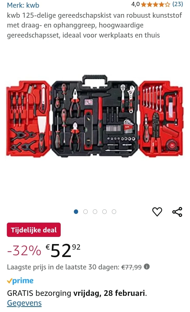 KWB 125-delige gereedschapskist