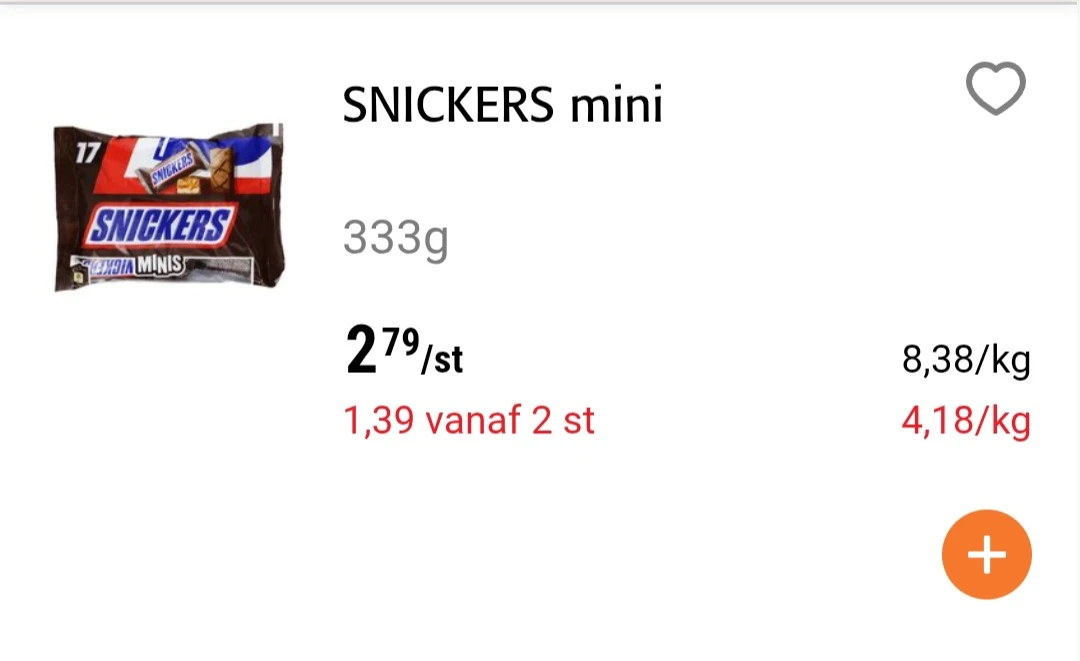 Colruyt SNICKERS mini 333g