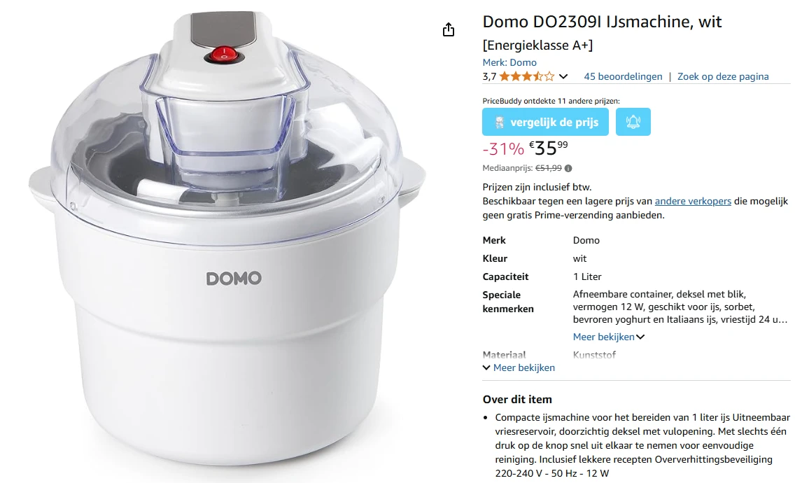 Domo DO2309I IJsmachine