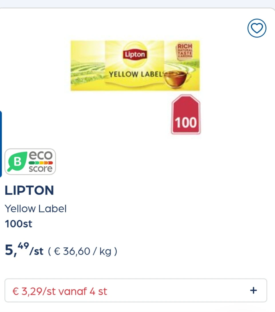 Collect&go LIPTON Yellow Label 100st