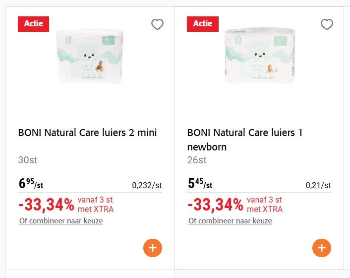 -33,34% Natural Care luiers 👶 Colruyt & Collect&Go