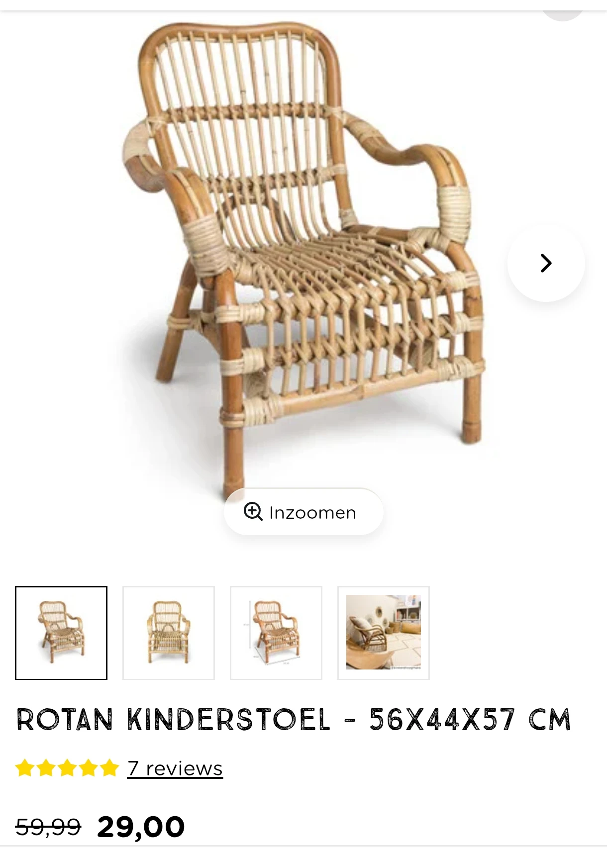 Rotan kinderstoel