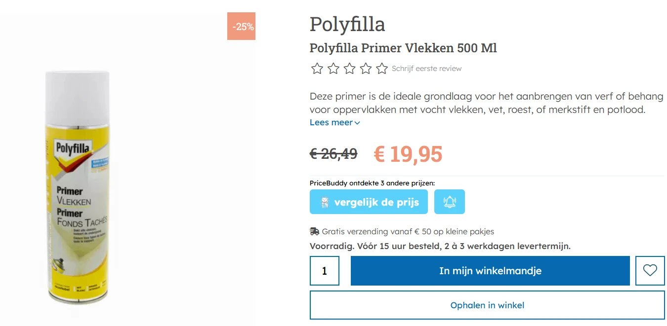 Polyfilla Primer Vlekken 500 ml