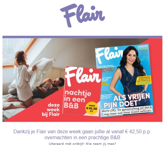 Overnachten vanaf €42,50 p.p. in een B&B dankzij Flair