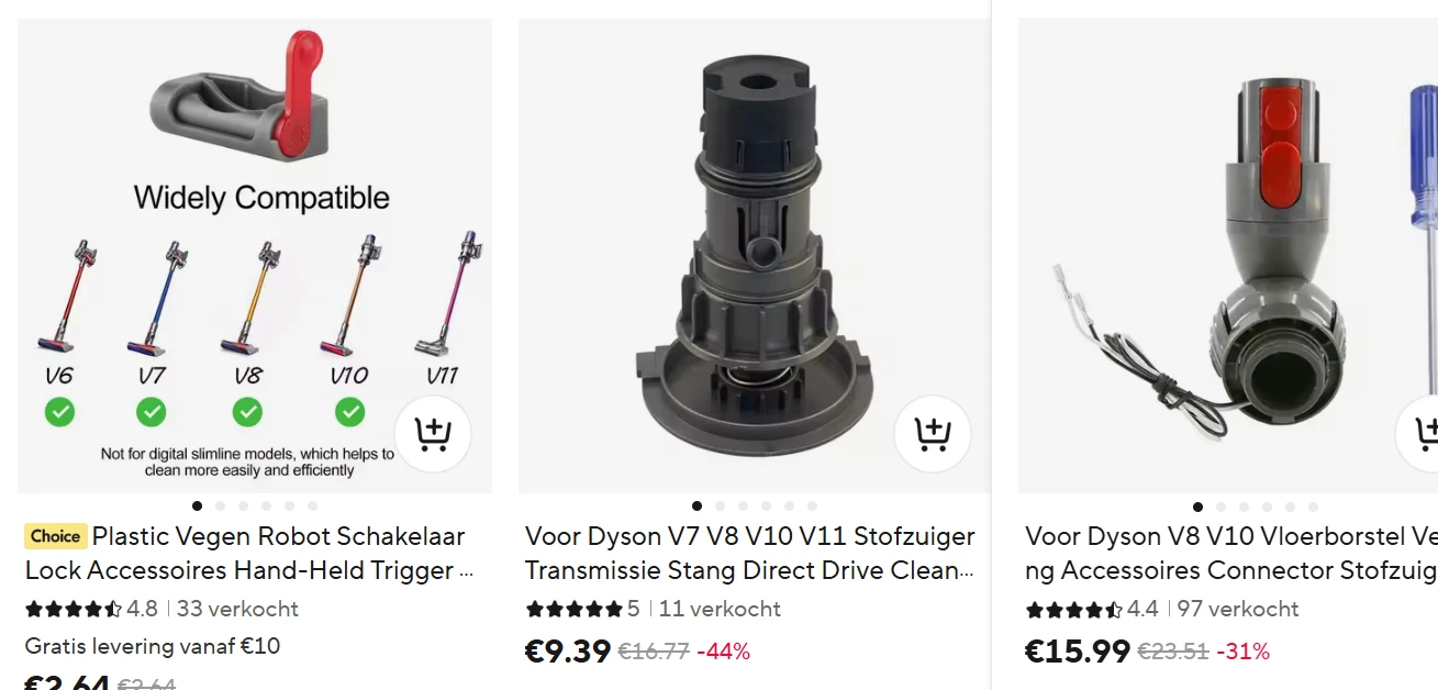 Handige (en goedkope) Dyson accessoires op AliExpress
