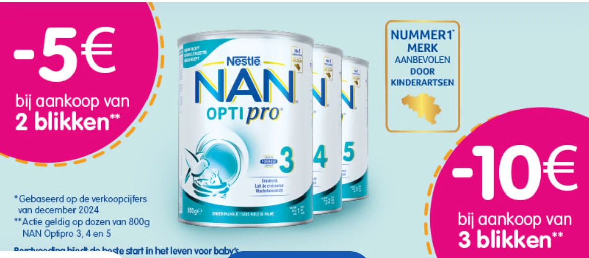 🍼 NAN® OPTIPRO tot €10 terugbetaald