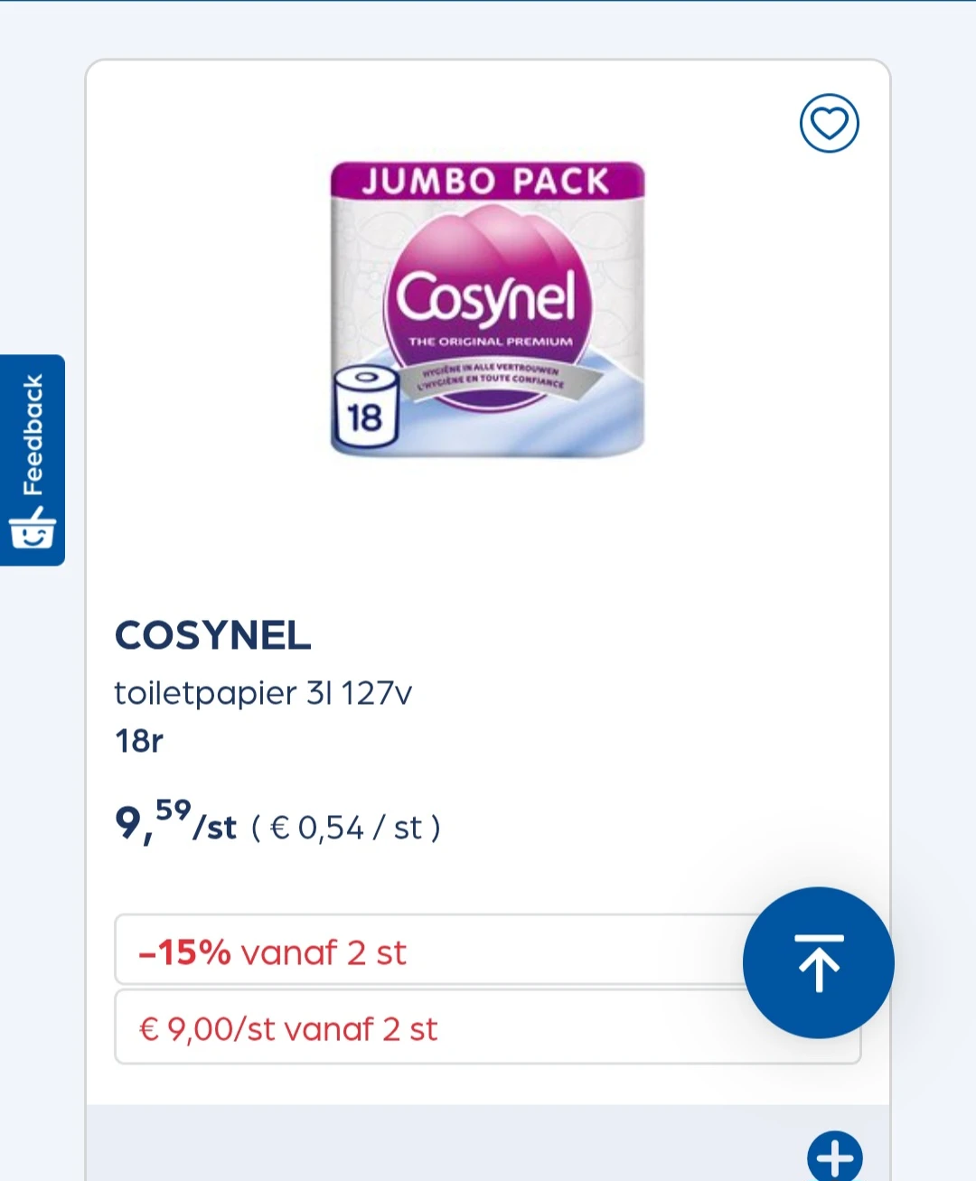 Collect&go COSYNEL toiletpapier 3l 127v 18r