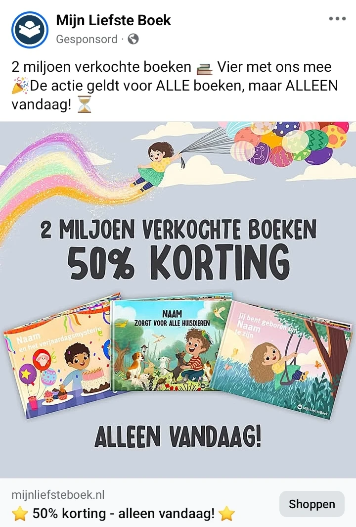 Gepersonaliseerde kinderboeken -50%
