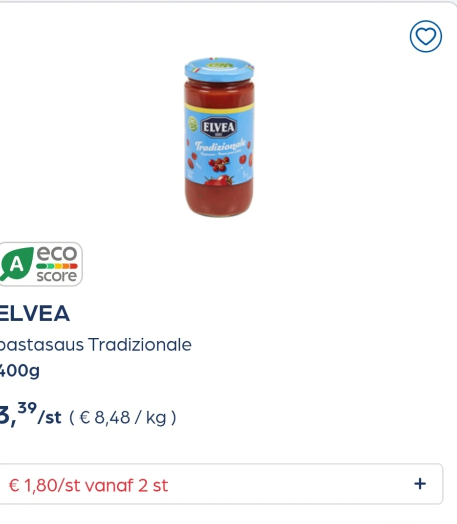 Collect&go ELVEA pastasaus Tradizionale 400g