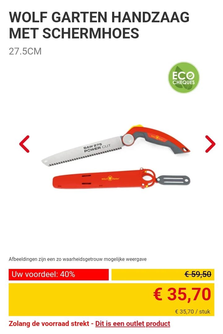 Wolf Garten handzaag POWER CUT SAW 275