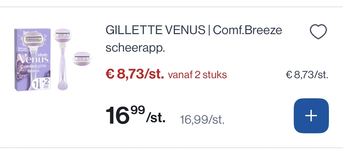 Gillette Venus comf breeze scheerapparaat
