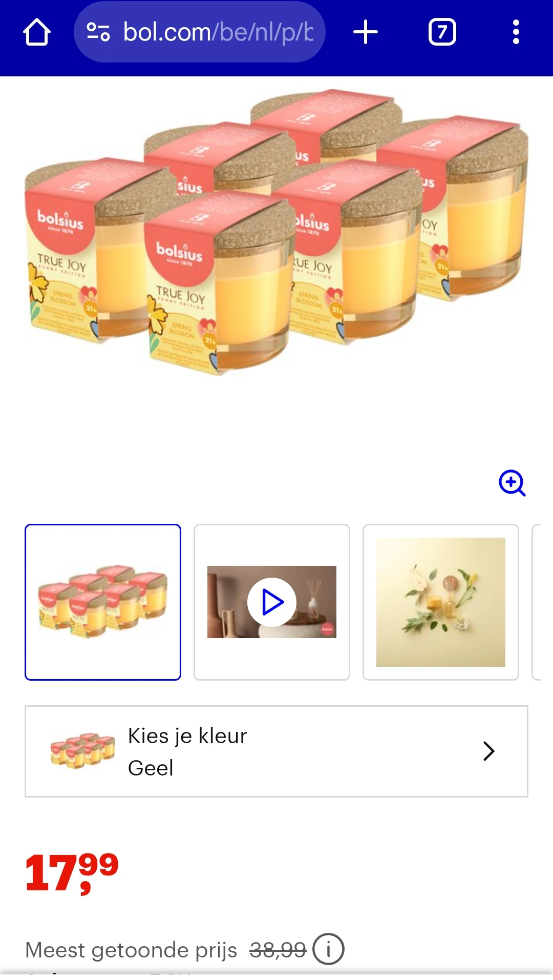 Bolsius 6 geurkaarsen bij bol 54%
