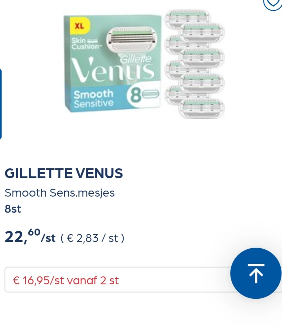 Collect&go GILLETTE VENUS Smooth Sens.mesjes 8st