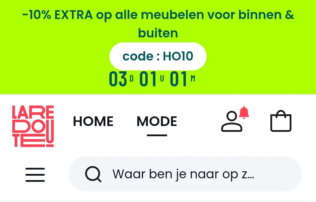 La redoute 10% extra