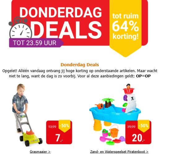 Donderdagdeal bij Lobbes: tot -64% op een selectie speelgoed
