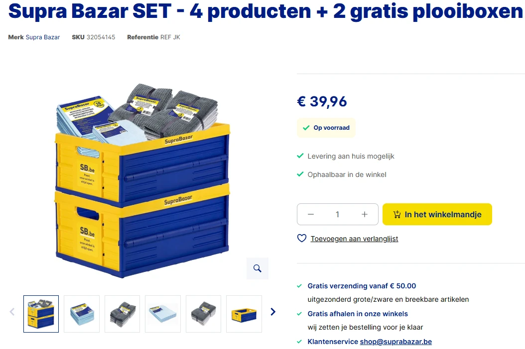 Set met microvezel doeken/dweilen + 2 gratis plooiboxen (t.w.v. €6,99/stuk)