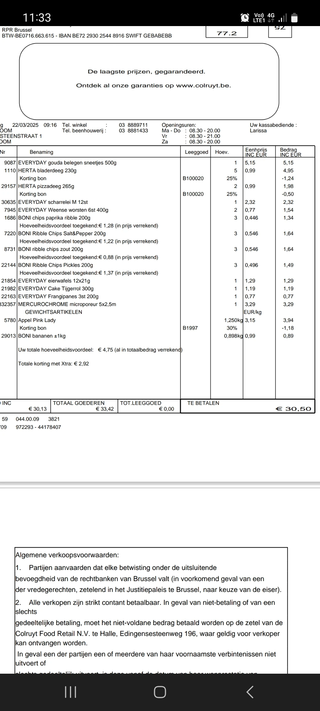 Boni chips, pink lady appels, herta pizza en bladerdeeg