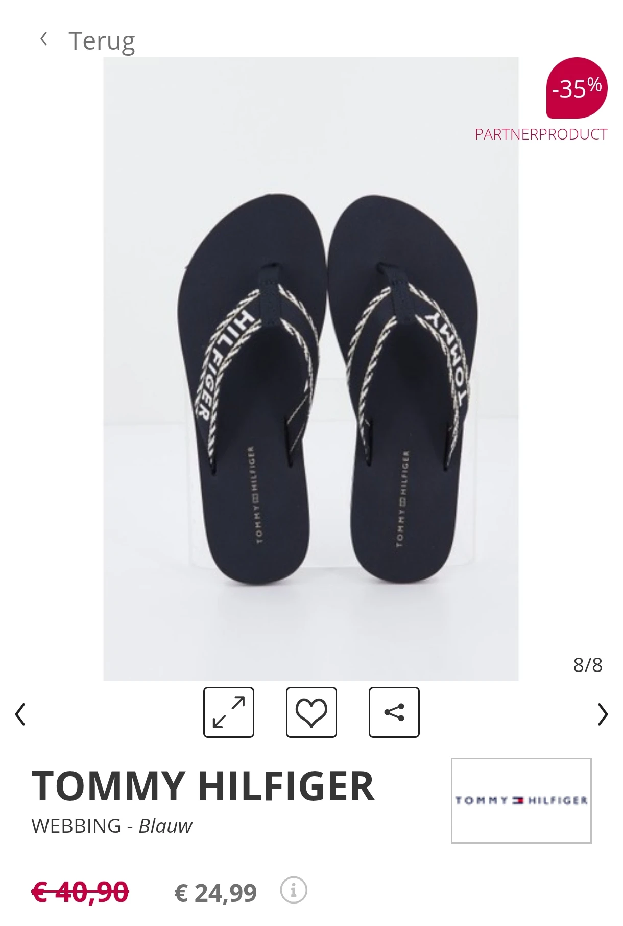 Slipper Tommy Hilfiger aan 24,99€