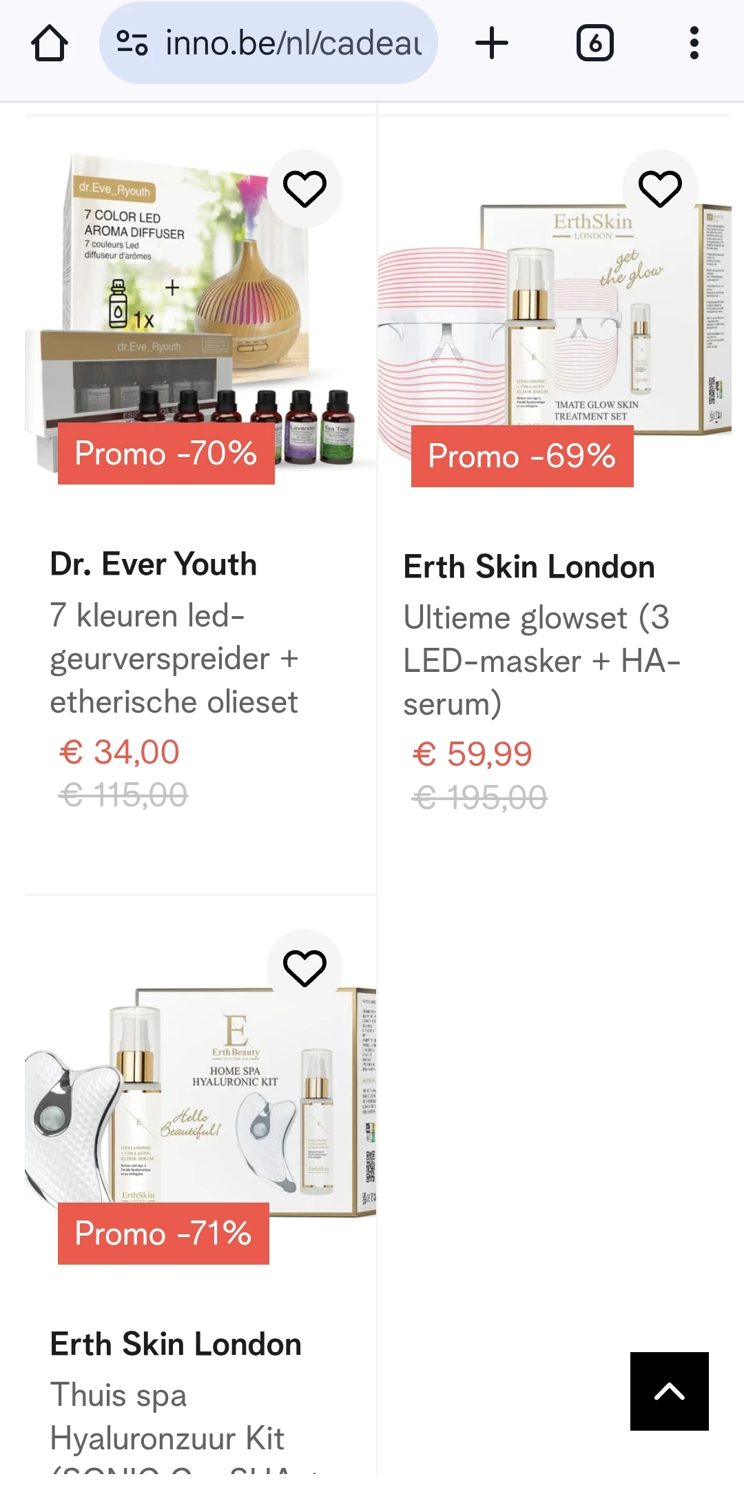 Beauty gift sets bij Inno tot 70%