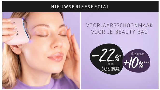 Scoor meteen 22%* korting op je beautyproducten